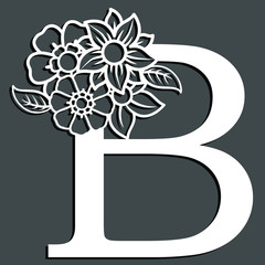 Buchstaben mit Blumen für Monogramm oder Initialen