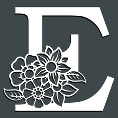 Buchstaben mit Blumen für Monogramm oder Initialen