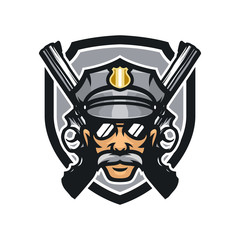 Cops vector mascot icon illustration
