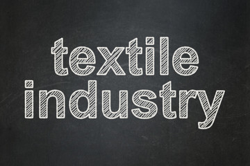 Fototapeta premium Industry concept: text Textile Industry on Black chalkboard background