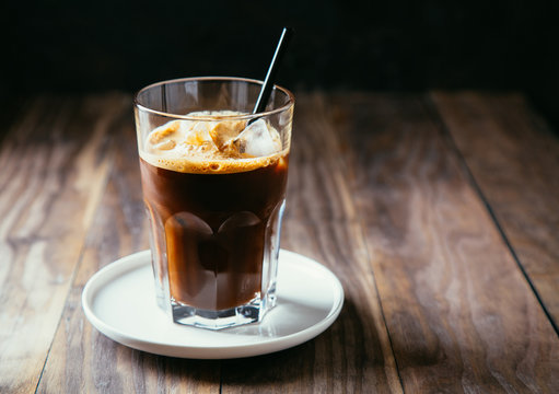 Refreshing black iced coffee