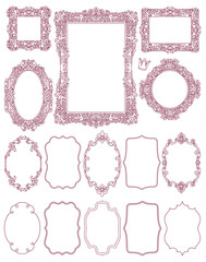 vector royal concept victorian vintage frames set © Vetra Kori