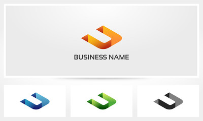 U Letter Hole Alphabet Excavation Logo © recehan