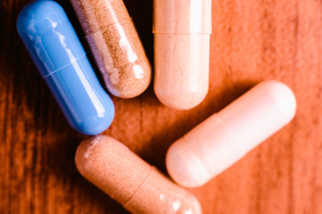 Alternative medicine pills and medicinal plants to improve health