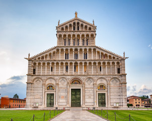 Naklejka premium Pisa Cathedral at Piazza dei Miracoli aka Piazza del Duomo in Pisa Tuscany Italy