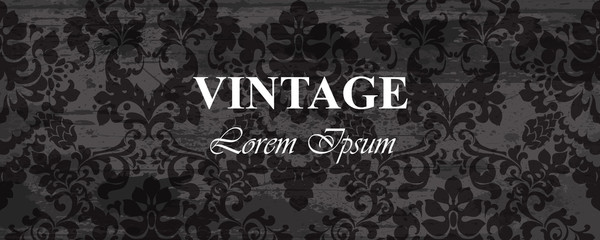 Vintage wallpaper Vector. Royal ornament. Elegant pattern texture. Old stained effects