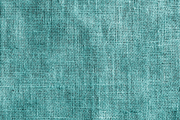 Cotton fabric texture in cyan color.