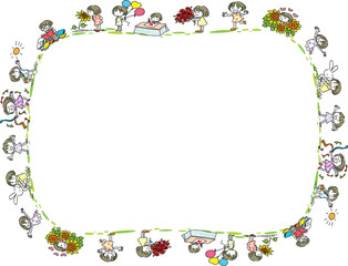 cartoon girls border