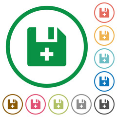 Fototapeta premium Add new file flat icons with outlines