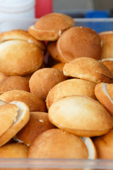 Fresh homemade burger buns