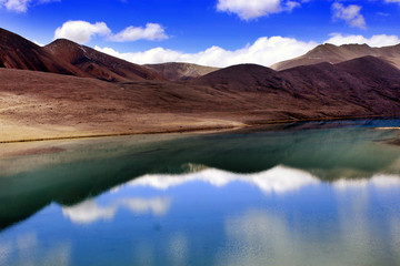 Gurudongmar Lake, North Sikkim, India. Gurudongmar Lake is one of the highest lakes in the world and in India, located at an altitude of 17,800 ft, in the Indian state of Sikkim.