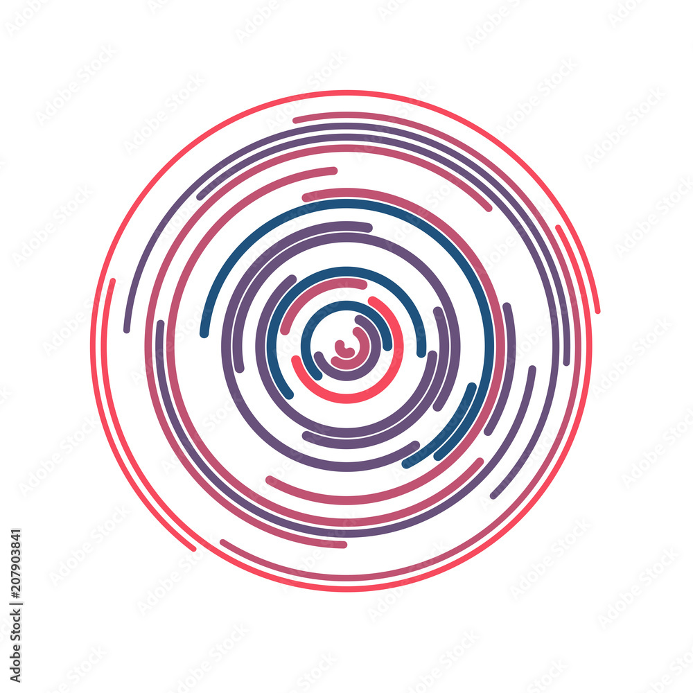 Poster bright color abstract background in minimalist style made from colorful circles. business concept fo
