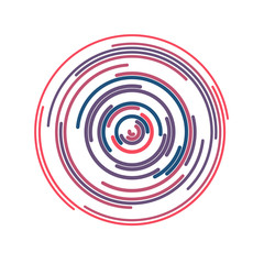 Bright color abstract background in minimalist style made from colorful circles. Business concept for cover decoration of brochure, flyer or report.