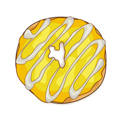 Donut vector  isolated illustration on white background