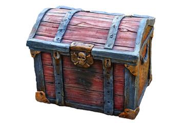 chest of pirates with treasures
