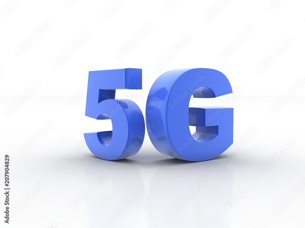 Aufkleber 3d rendering 5g network 5g connection