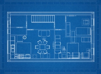 Apartment plan Architect blueprint