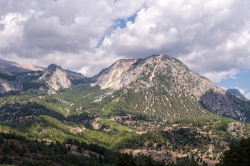 Mountain range in Beydaglari Sahil Milli Parki, Toros (Taurus) mountain range, Tekirova, Turkey.