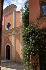 Fototapeta na wymiar Montemarcello , church of San Pietro. Medieval village on the Gulf of Poets - La Spezia 