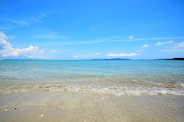 Fototapeta na wymiar Beautiful sea in Okinawa Japan.