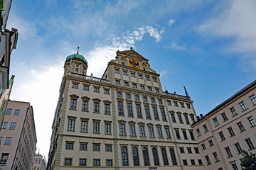 Fototapeta na wymiar Rathaus Augsburg von hinten