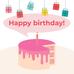 Happy Birthday greeting card - 207907611