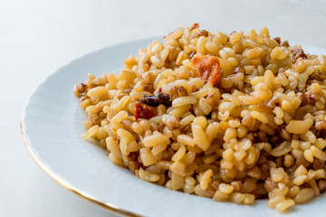 Cooked Bulgur Rice with Buckwheat / Pilav or Pilaf / Bulghur