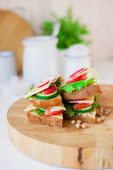 sandwiches on the kitchen