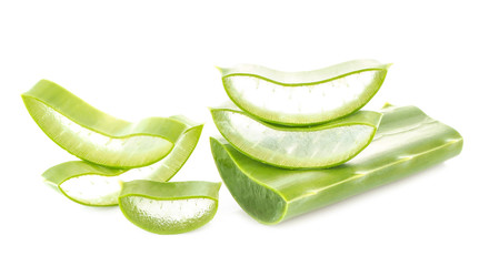 aloe vera on white background