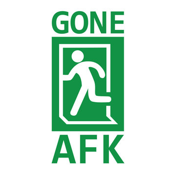 Vector T-shirt design for gamers with word "AFK". It is the abbreviation of "Away from keyword"