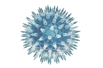 virus cell.3d render