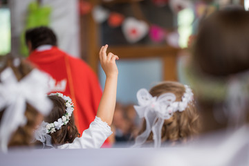 the girl at communion wants to ask a question