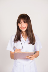 young female doctor standing