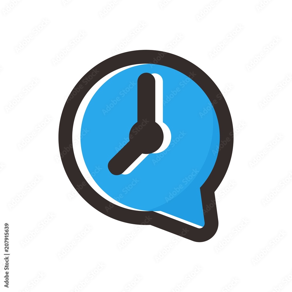 Wall mural clock logo. time icon. period symbol. vector eps 08.