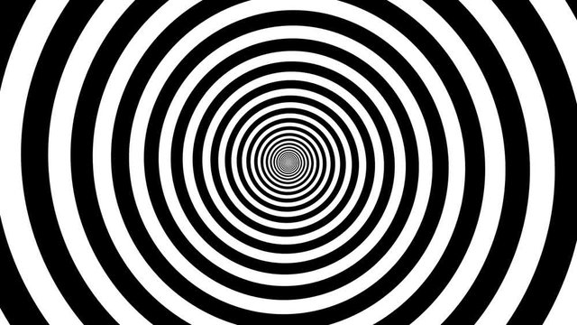 Spiral psychedelic optical illusion hypnosis effect