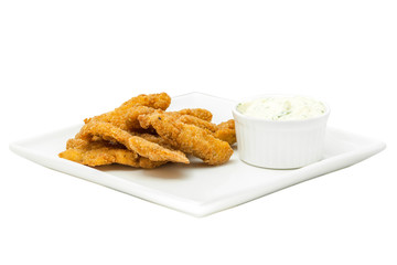 Chicken nuggets with mayonnaise sauce