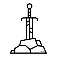 sword in stone vector