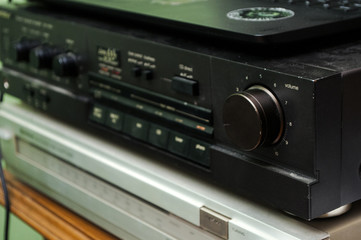 Obraz premium Black radio player