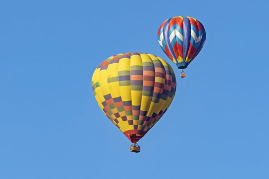 Hot air balloons float above festival in California