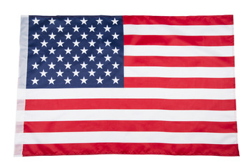Flag of United states of America from textile.