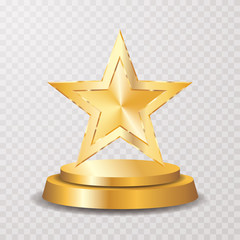 gold star pedestal