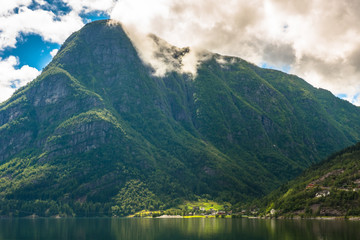 Hardanger Fjord Norway landscape.
