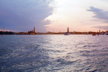 Naklejka premium sailing in Venice