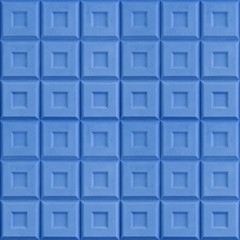 Seamless texture from squares. Abstract texture of blue painted concrete fence.