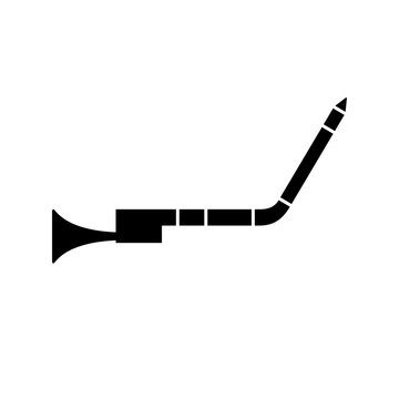 Basset horn, musical instrument icon