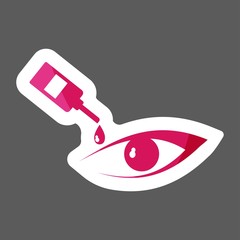 Vector icon colored sticker drops for eyes and eyes, logo. Layers grouped for easy editing illustration. For your design.