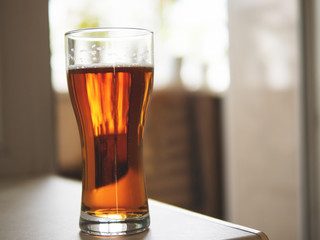 A glass of cold beer or ale