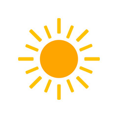 Sun icon. Trendy vector summer symbol for website design, web button, mobile app.