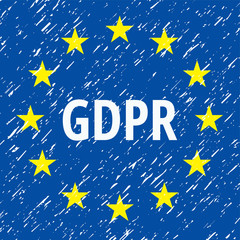 EU GDPR label illustration