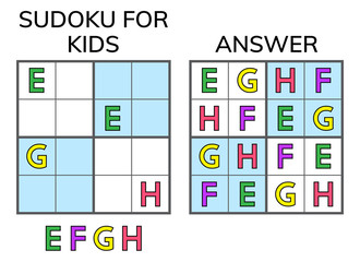 Sudoku. Kids and adult mathematical mosaic. Magic square. Logic puzzle game. Digital rebus.